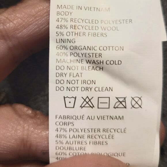 PrAna Zillier Wool Blend Hooded Sweatshirt Top Gray Size L NWT - Picture 7 of 7